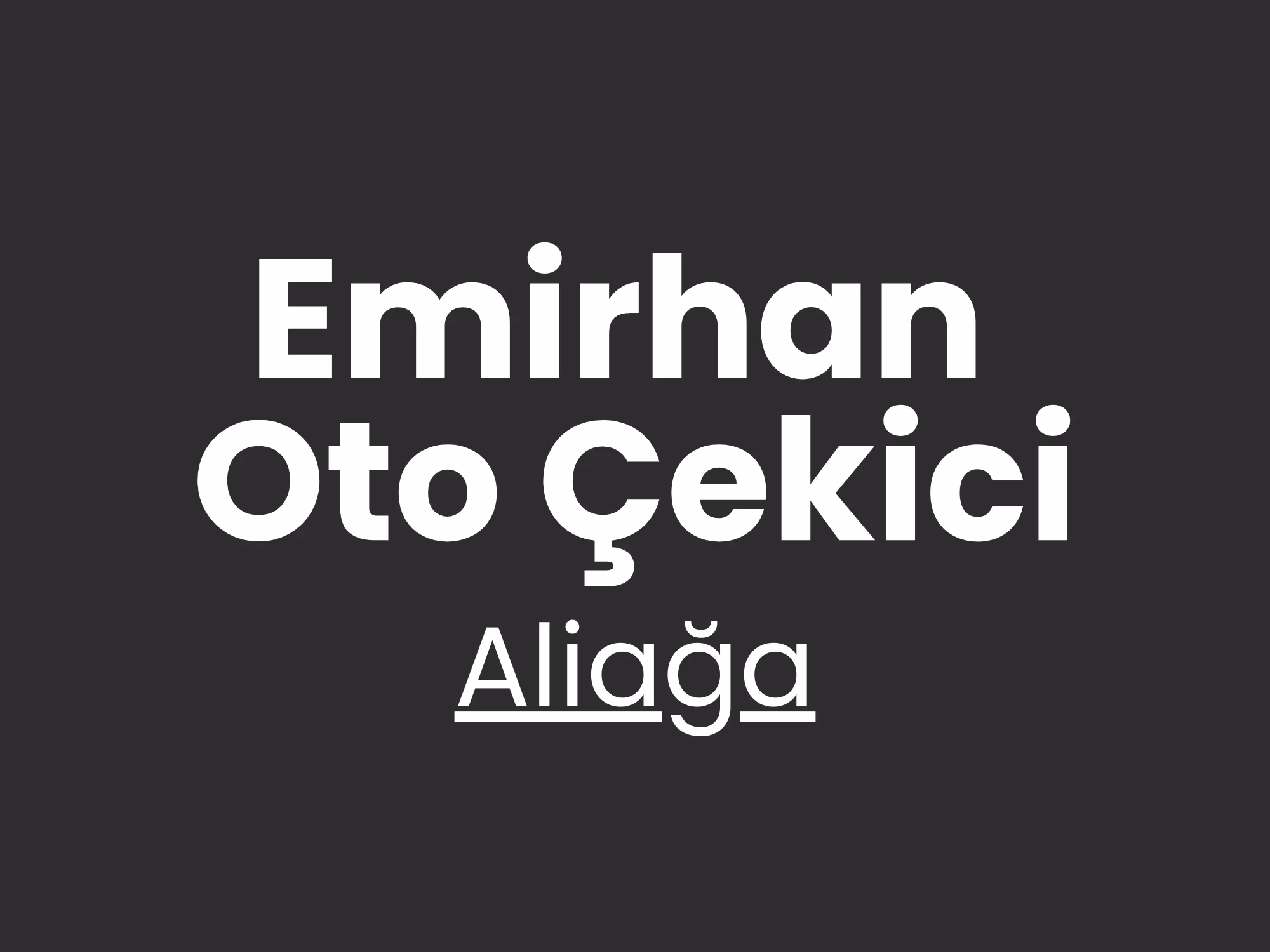 Aliağa Çekici