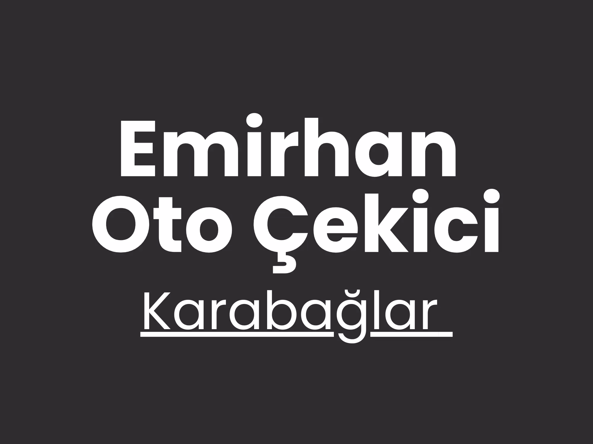 Karabağlar Çekici